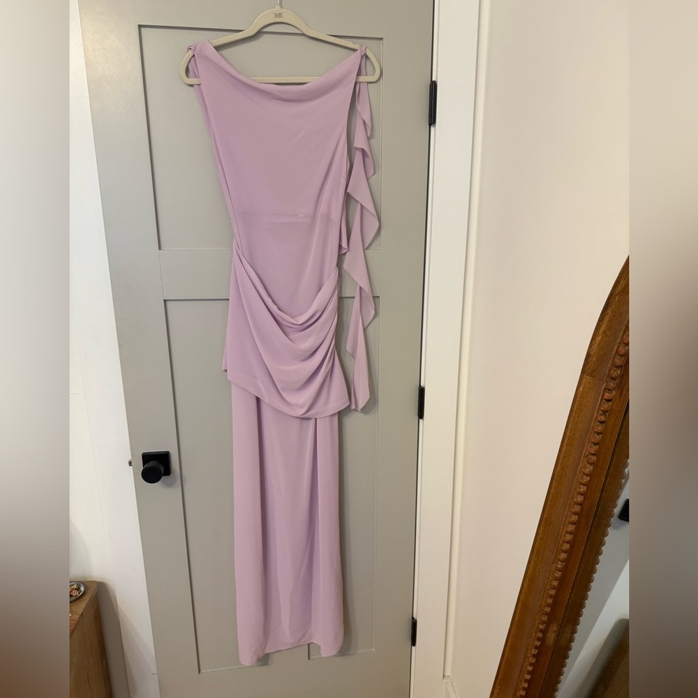 Meshki Lilac Draped Maxi Dress - Picture 3 of 6